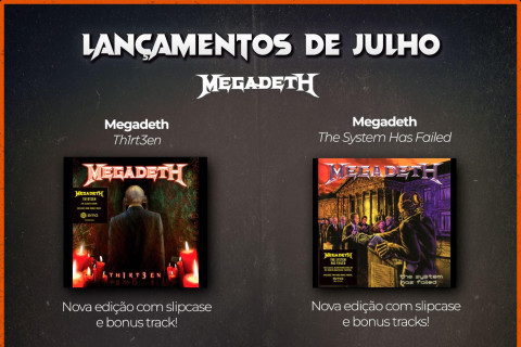 Clássicos do Megadeth são disponibilizados em CD